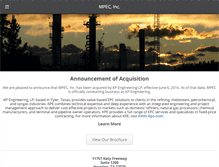 Tablet Screenshot of mpec-inc.com